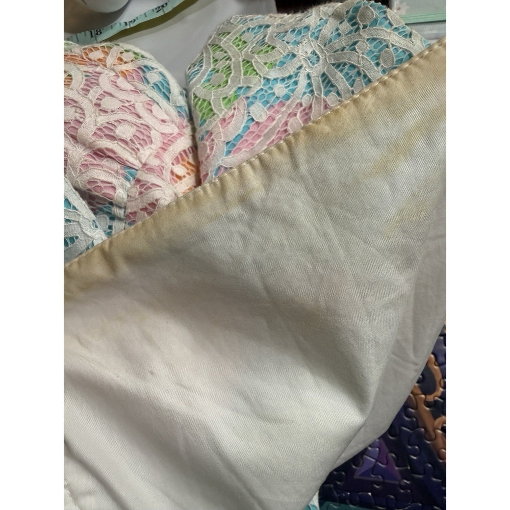 $248 LILLY PULITZER SZ 2 LOTTIE STRAPLESS SALISBURY LACE WOMENS‎ DRESS Flaw - Picture 4 of 7